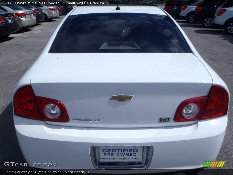 Summit White / Titanium 2010 Chevrolet Malibu LT Sedan