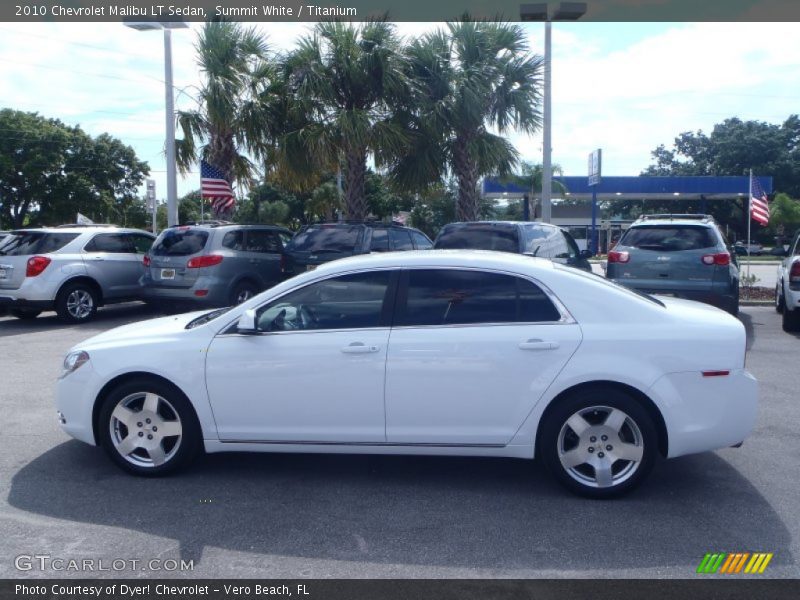Summit White / Titanium 2010 Chevrolet Malibu LT Sedan