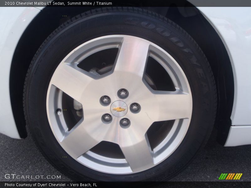 Summit White / Titanium 2010 Chevrolet Malibu LT Sedan