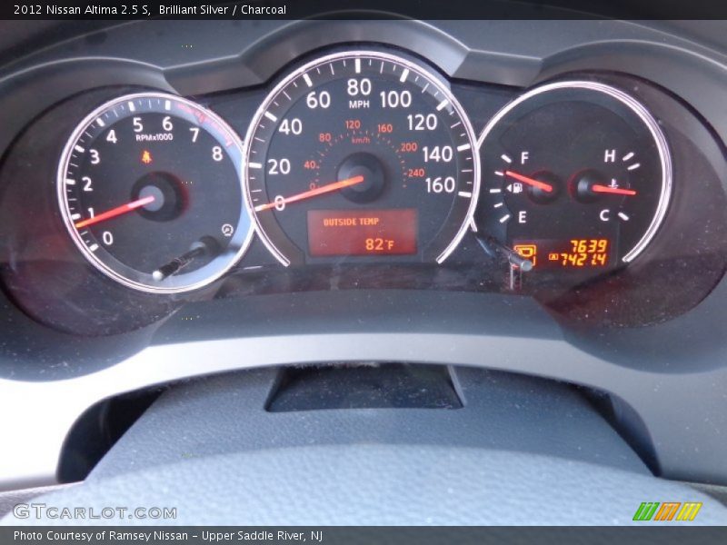 Brilliant Silver / Charcoal 2012 Nissan Altima 2.5 S