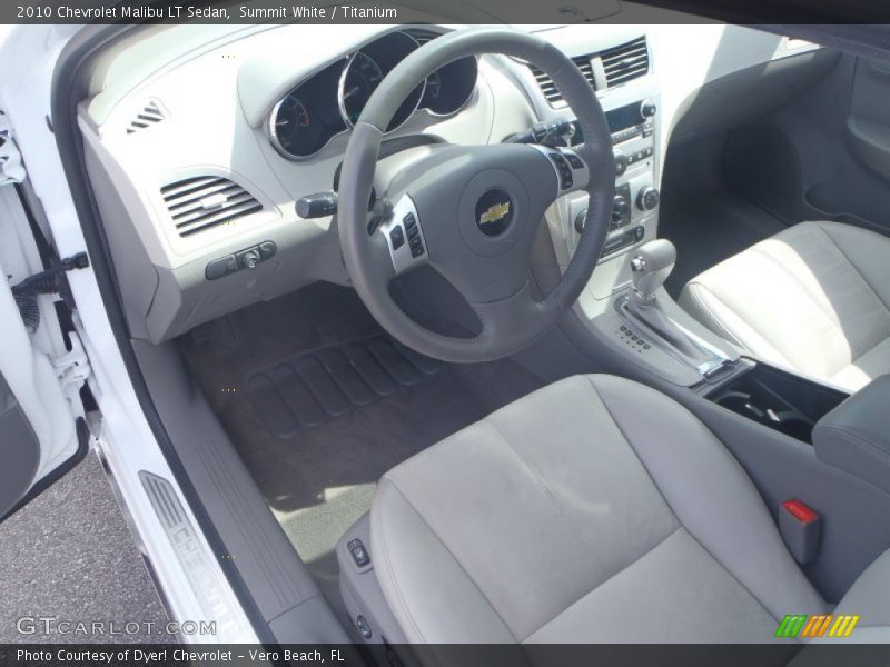 Summit White / Titanium 2010 Chevrolet Malibu LT Sedan