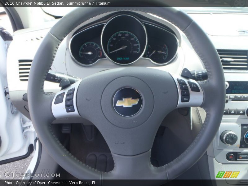 Summit White / Titanium 2010 Chevrolet Malibu LT Sedan