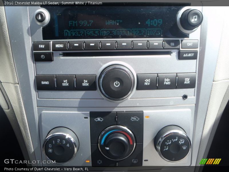 Summit White / Titanium 2010 Chevrolet Malibu LT Sedan