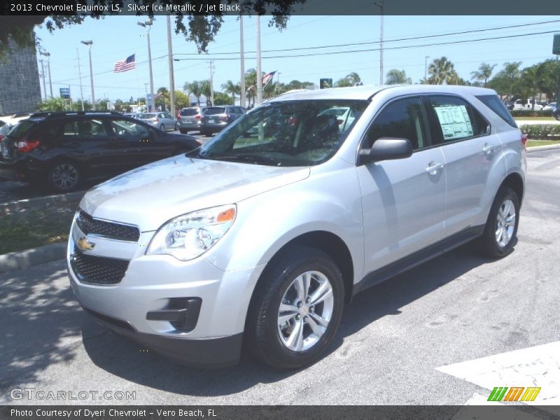 Silver Ice Metallic / Jet Black 2013 Chevrolet Equinox LS