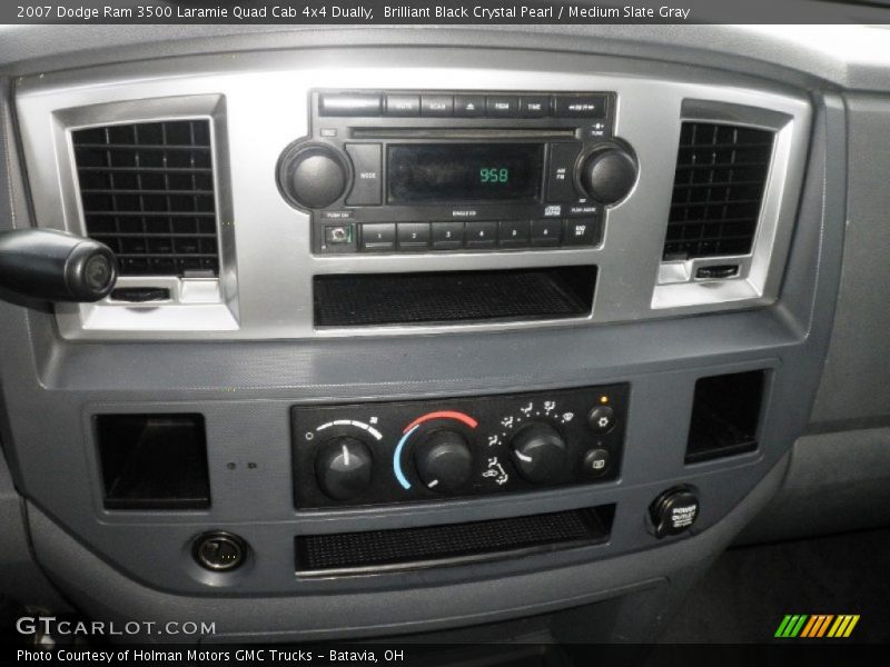Brilliant Black Crystal Pearl / Medium Slate Gray 2007 Dodge Ram 3500 Laramie Quad Cab 4x4 Dually