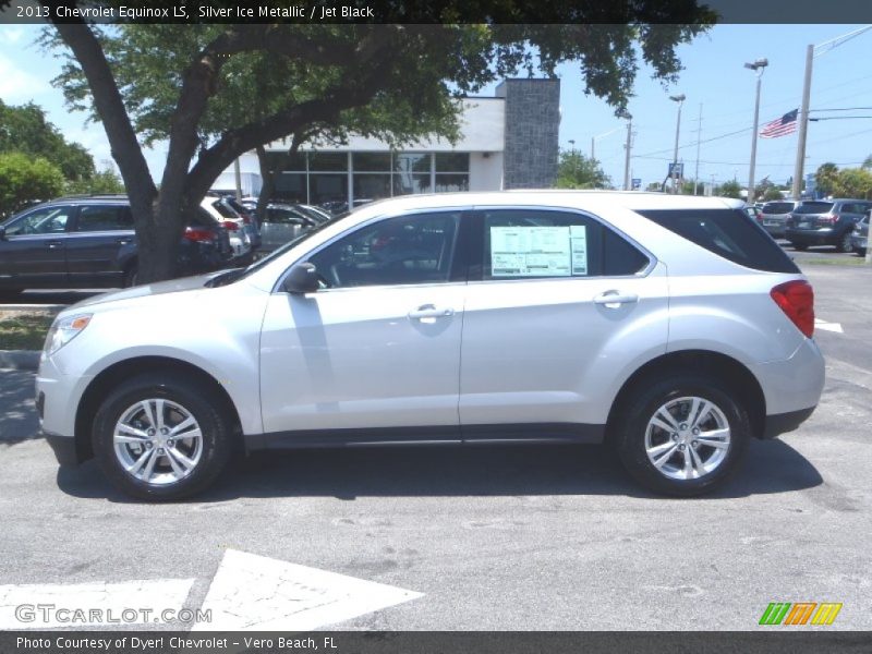 Silver Ice Metallic / Jet Black 2013 Chevrolet Equinox LS