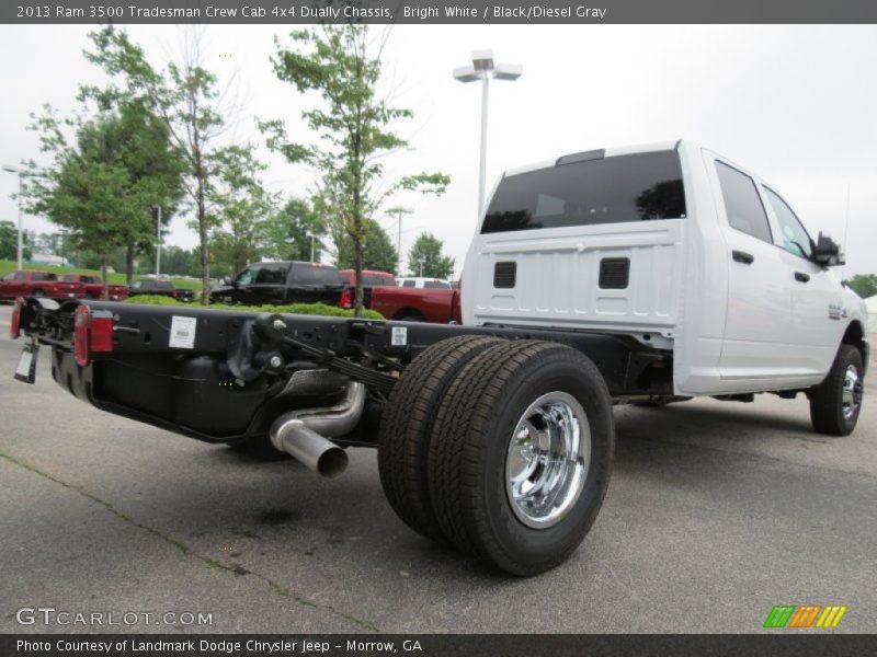 Bright White / Black/Diesel Gray 2013 Ram 3500 Tradesman Crew Cab 4x4 Dually Chassis