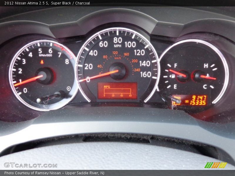 Super Black / Charcoal 2012 Nissan Altima 2.5 S