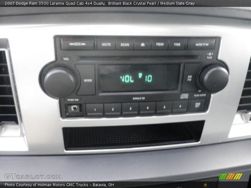 Brilliant Black Crystal Pearl / Medium Slate Gray 2007 Dodge Ram 3500 Laramie Quad Cab 4x4 Dually
