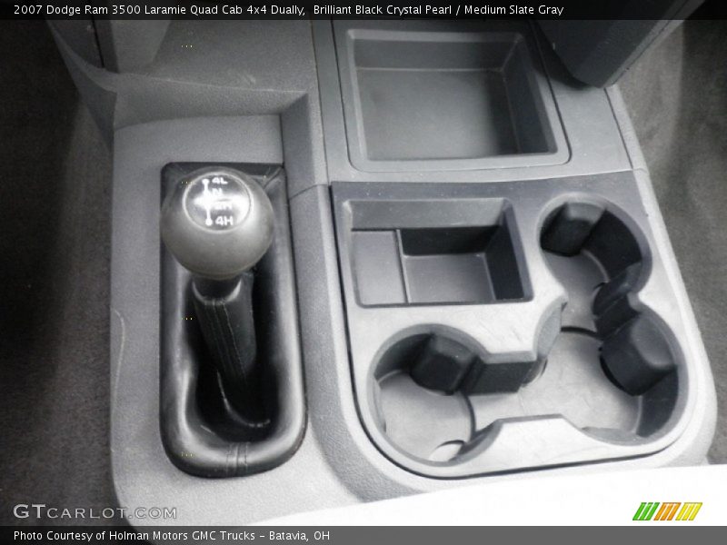 Brilliant Black Crystal Pearl / Medium Slate Gray 2007 Dodge Ram 3500 Laramie Quad Cab 4x4 Dually