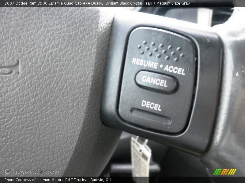 Brilliant Black Crystal Pearl / Medium Slate Gray 2007 Dodge Ram 3500 Laramie Quad Cab 4x4 Dually