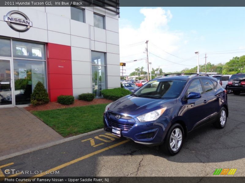 Iris Blue / Black 2011 Hyundai Tucson GLS