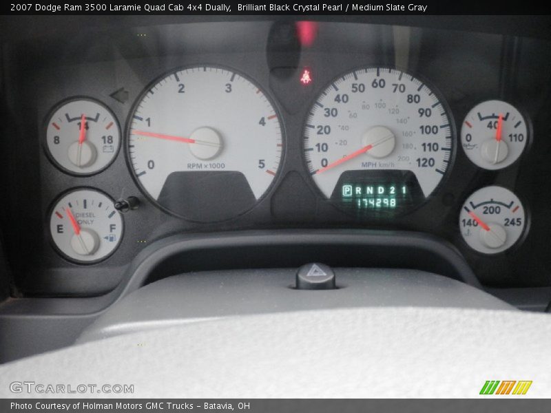 Brilliant Black Crystal Pearl / Medium Slate Gray 2007 Dodge Ram 3500 Laramie Quad Cab 4x4 Dually