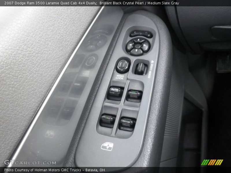 Brilliant Black Crystal Pearl / Medium Slate Gray 2007 Dodge Ram 3500 Laramie Quad Cab 4x4 Dually