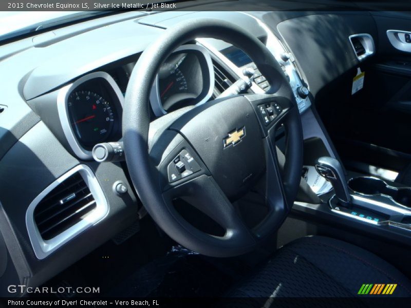 Silver Ice Metallic / Jet Black 2013 Chevrolet Equinox LS