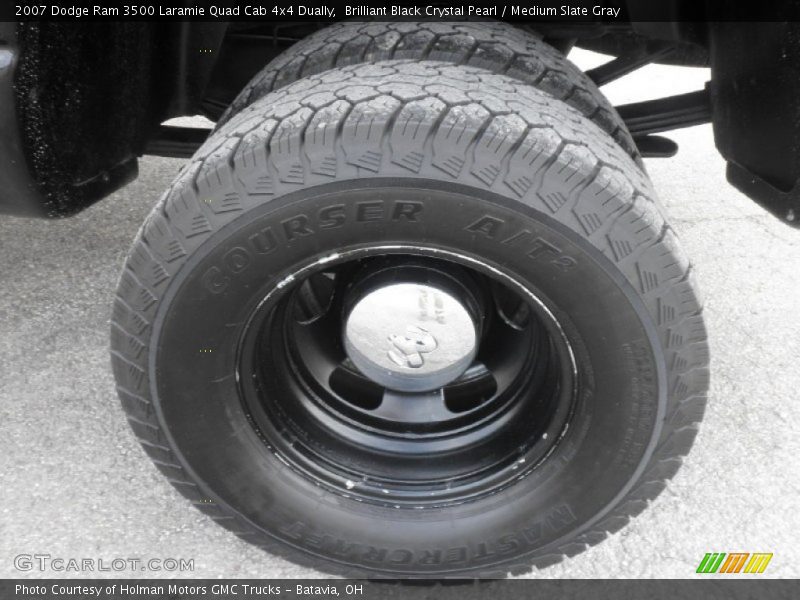 Brilliant Black Crystal Pearl / Medium Slate Gray 2007 Dodge Ram 3500 Laramie Quad Cab 4x4 Dually