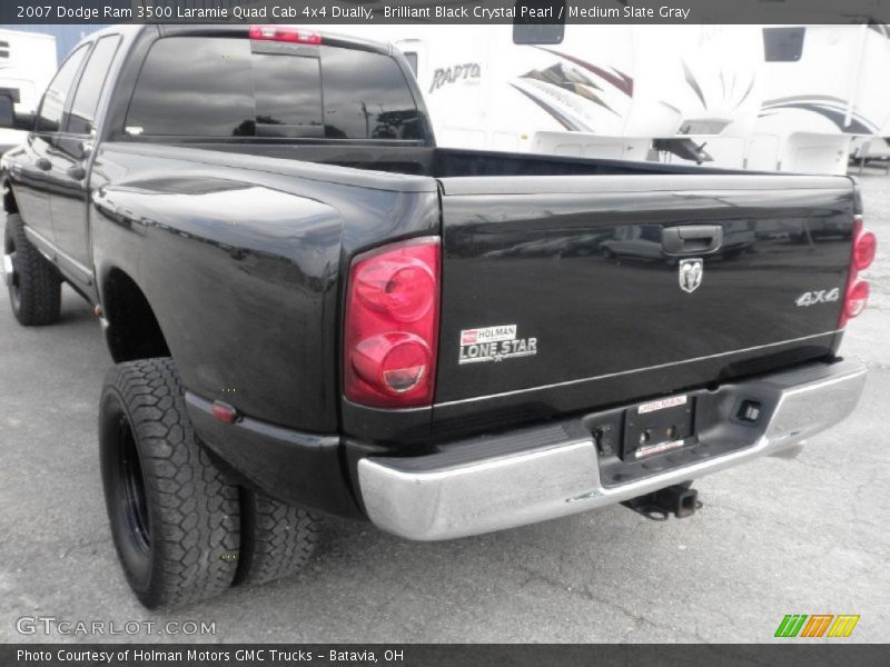 Brilliant Black Crystal Pearl / Medium Slate Gray 2007 Dodge Ram 3500 Laramie Quad Cab 4x4 Dually