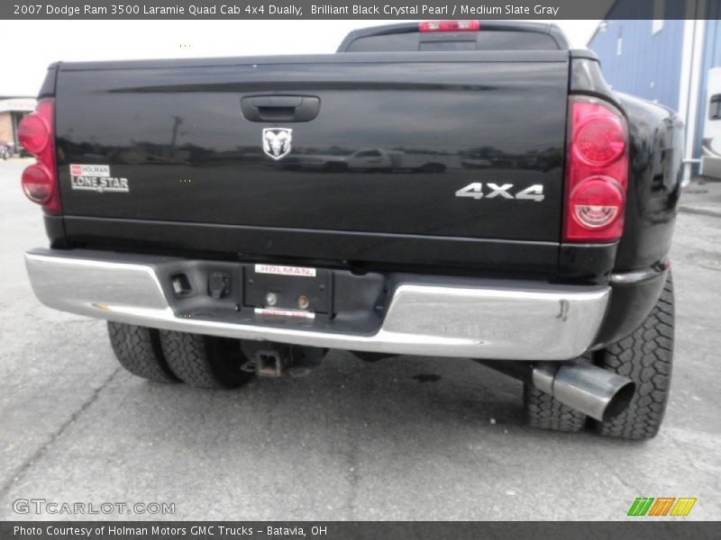 Brilliant Black Crystal Pearl / Medium Slate Gray 2007 Dodge Ram 3500 Laramie Quad Cab 4x4 Dually