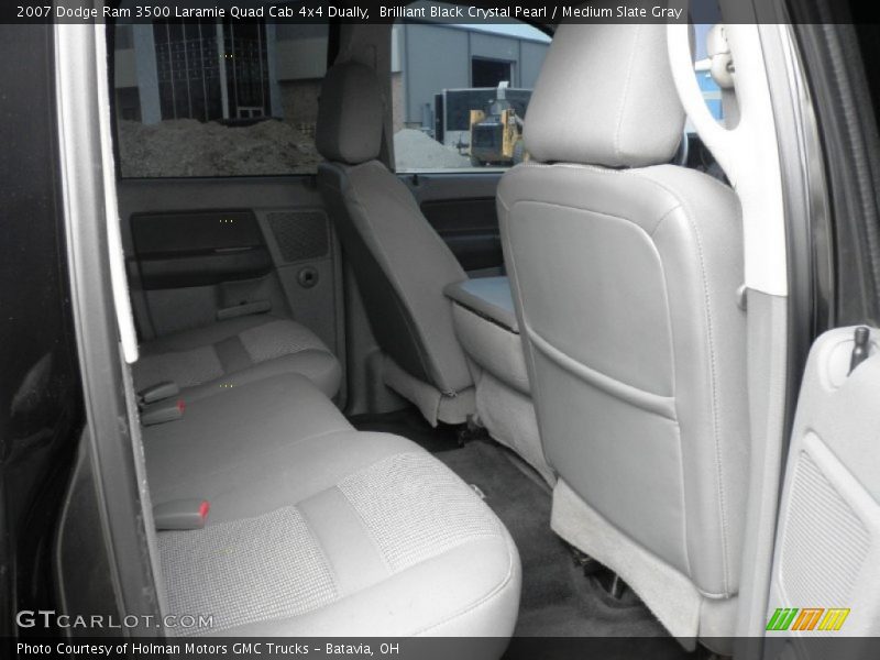 Brilliant Black Crystal Pearl / Medium Slate Gray 2007 Dodge Ram 3500 Laramie Quad Cab 4x4 Dually