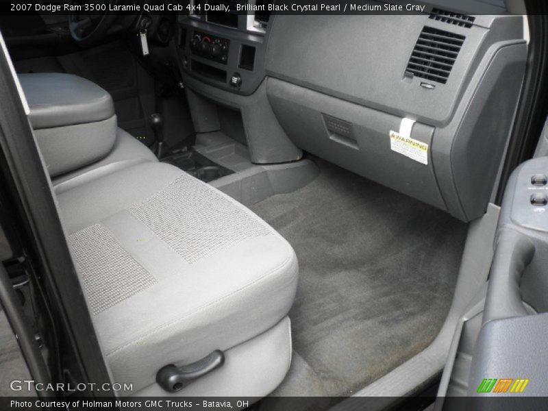 Brilliant Black Crystal Pearl / Medium Slate Gray 2007 Dodge Ram 3500 Laramie Quad Cab 4x4 Dually