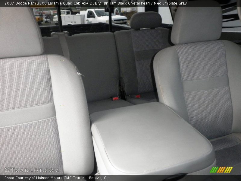 Brilliant Black Crystal Pearl / Medium Slate Gray 2007 Dodge Ram 3500 Laramie Quad Cab 4x4 Dually