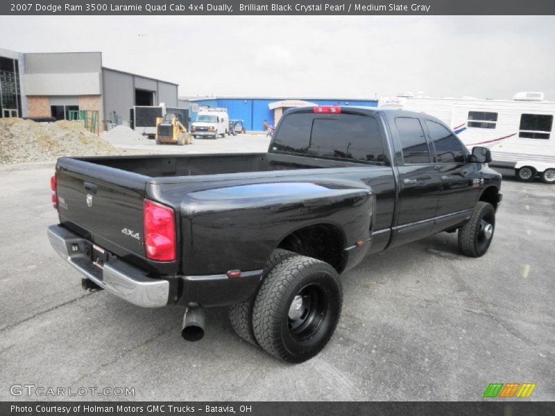 Brilliant Black Crystal Pearl / Medium Slate Gray 2007 Dodge Ram 3500 Laramie Quad Cab 4x4 Dually