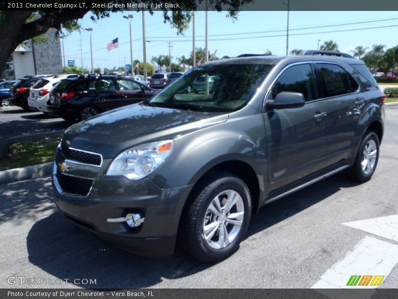 Steel Green Metallic / Jet Black 2013 Chevrolet Equinox LT