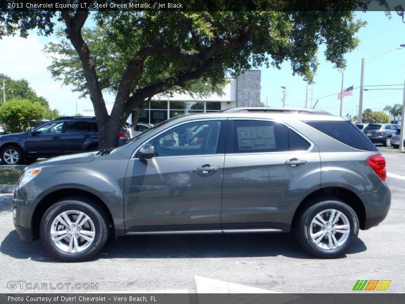 Steel Green Metallic / Jet Black 2013 Chevrolet Equinox LT