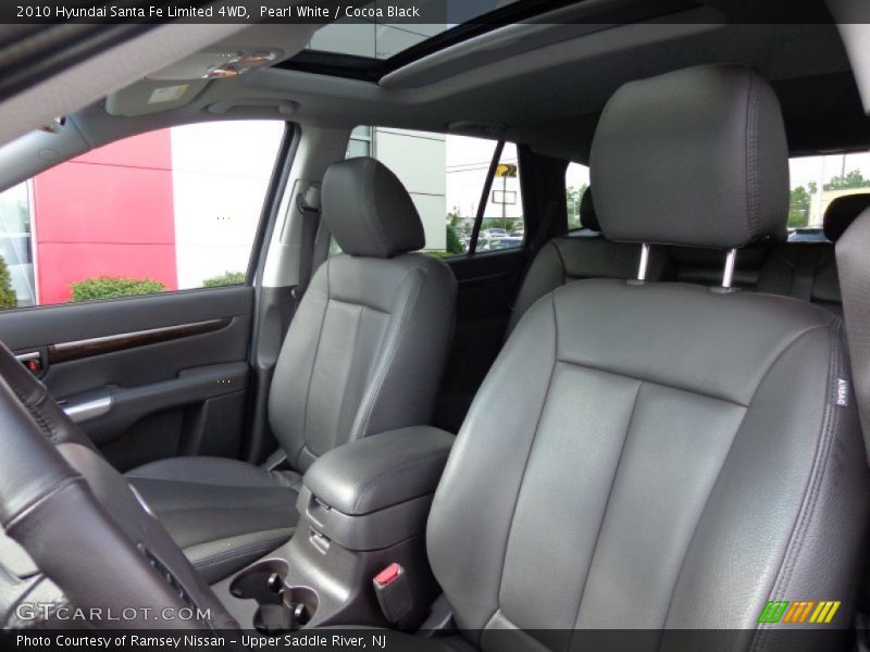 Pearl White / Cocoa Black 2010 Hyundai Santa Fe Limited 4WD