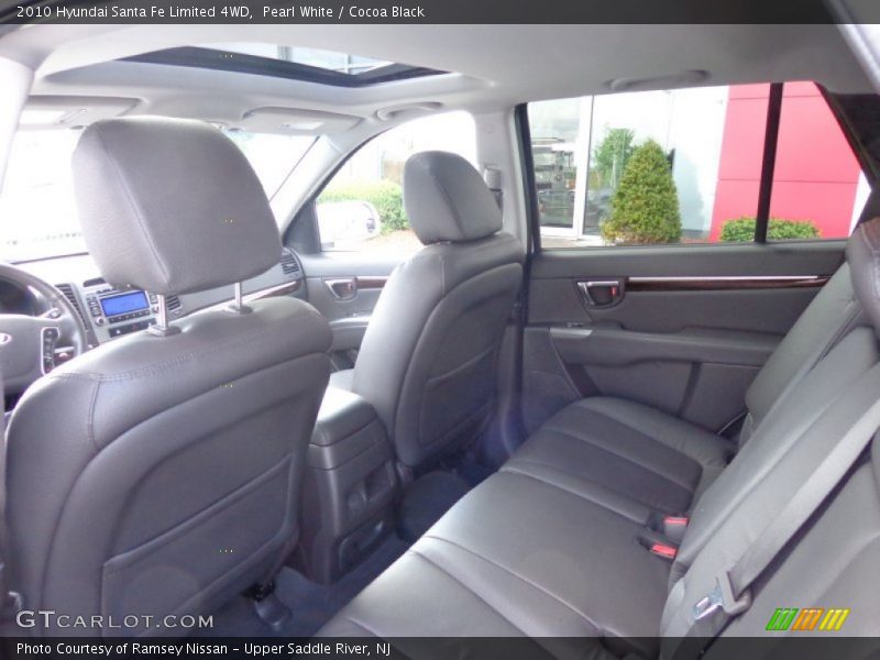 Pearl White / Cocoa Black 2010 Hyundai Santa Fe Limited 4WD