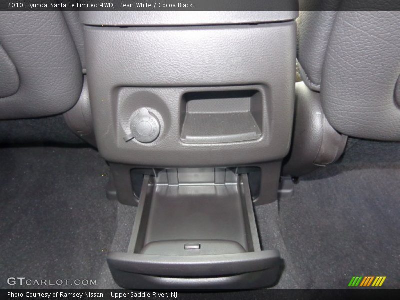 Pearl White / Cocoa Black 2010 Hyundai Santa Fe Limited 4WD