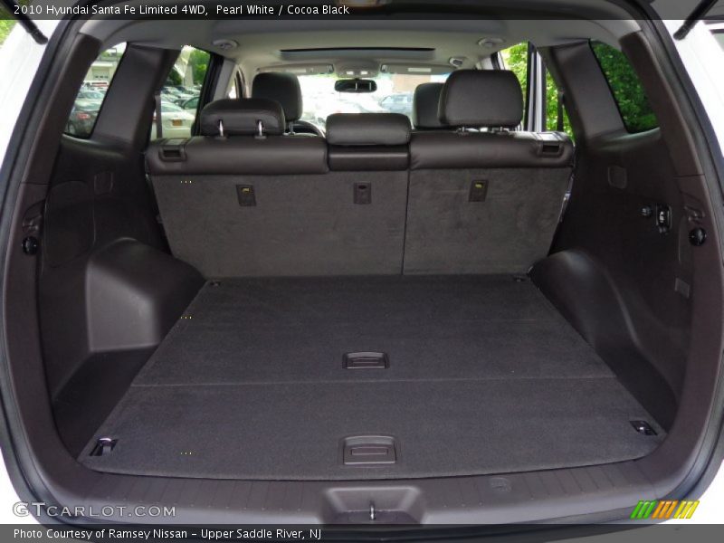 Pearl White / Cocoa Black 2010 Hyundai Santa Fe Limited 4WD