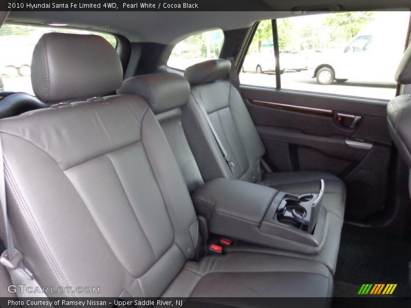 Pearl White / Cocoa Black 2010 Hyundai Santa Fe Limited 4WD