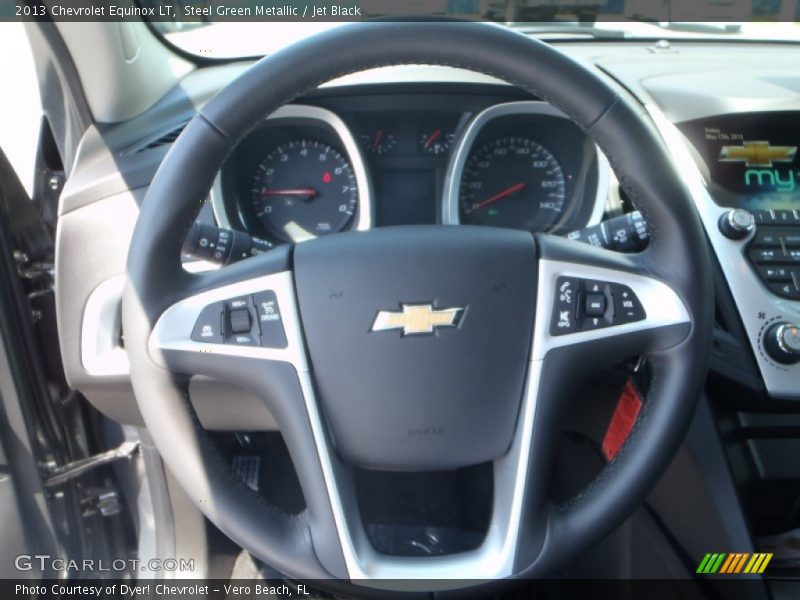 Steel Green Metallic / Jet Black 2013 Chevrolet Equinox LT