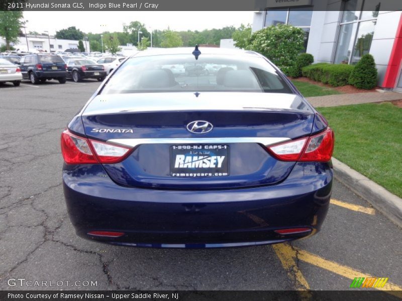 Indigo Blue Pearl / Gray 2011 Hyundai Sonata GLS