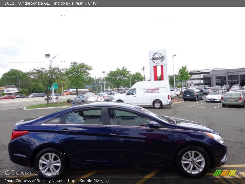 Indigo Blue Pearl / Gray 2011 Hyundai Sonata GLS