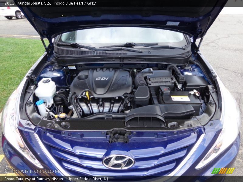 Indigo Blue Pearl / Gray 2011 Hyundai Sonata GLS