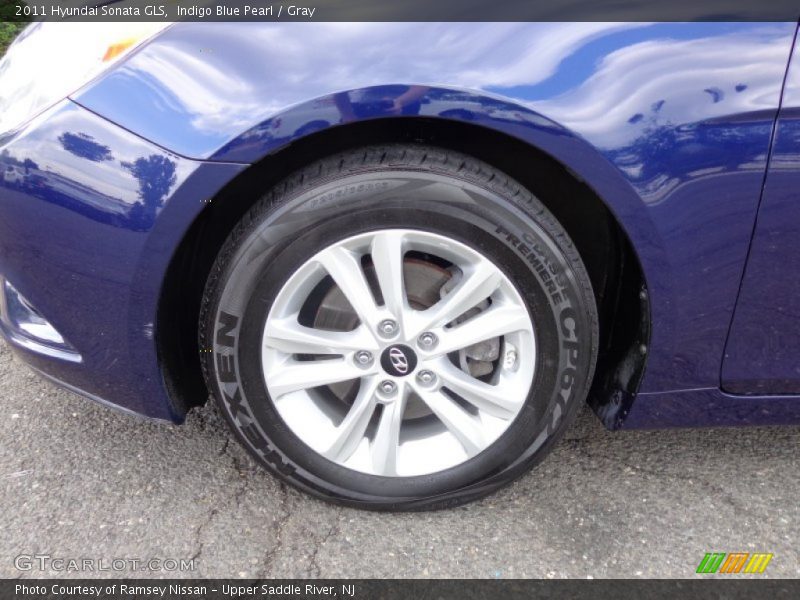 Indigo Blue Pearl / Gray 2011 Hyundai Sonata GLS