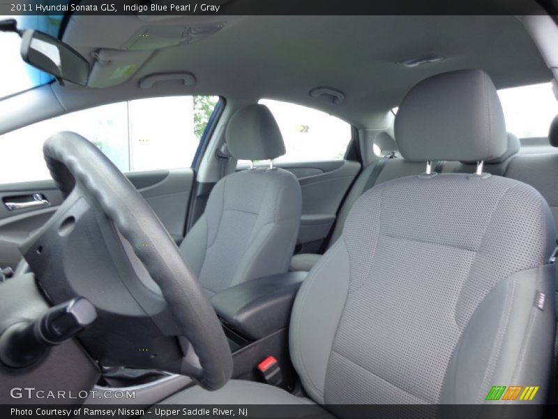 Indigo Blue Pearl / Gray 2011 Hyundai Sonata GLS