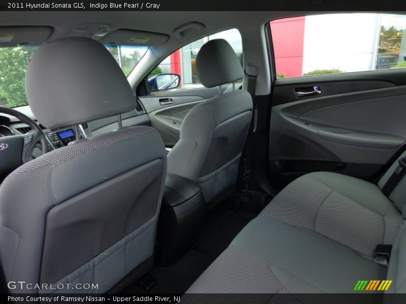 Indigo Blue Pearl / Gray 2011 Hyundai Sonata GLS