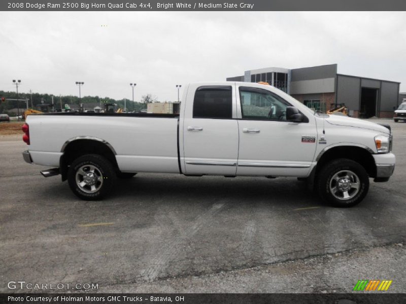 Bright White / Medium Slate Gray 2008 Dodge Ram 2500 Big Horn Quad Cab 4x4