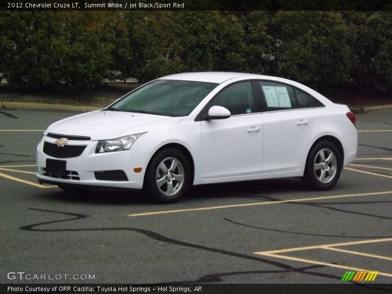 Summit White / Jet Black/Sport Red 2012 Chevrolet Cruze LT