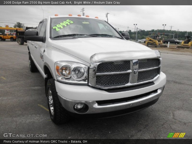 Bright White / Medium Slate Gray 2008 Dodge Ram 2500 Big Horn Quad Cab 4x4