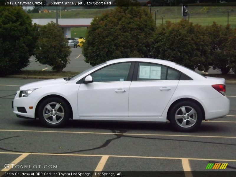 Summit White / Jet Black/Sport Red 2012 Chevrolet Cruze LT
