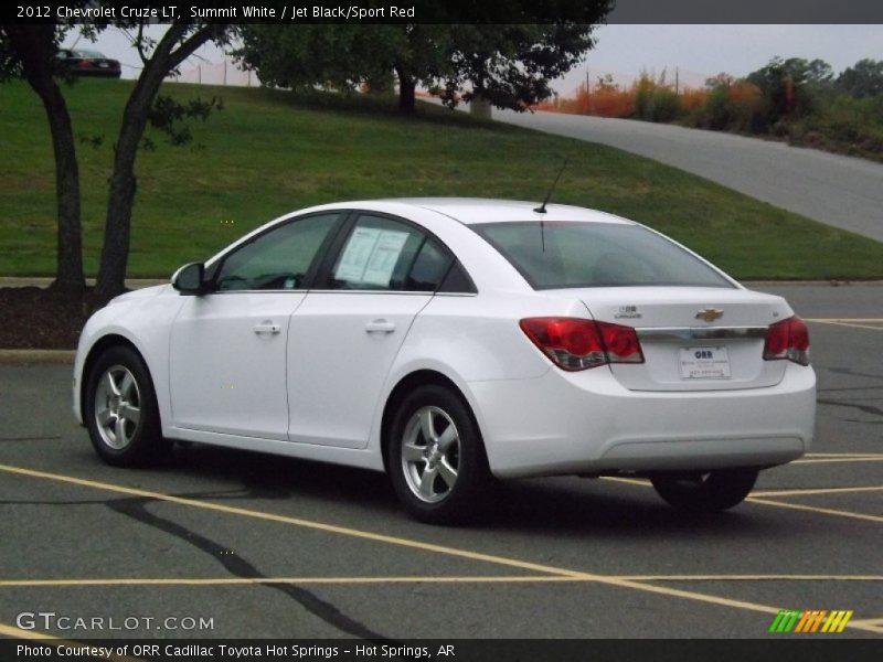 Summit White / Jet Black/Sport Red 2012 Chevrolet Cruze LT