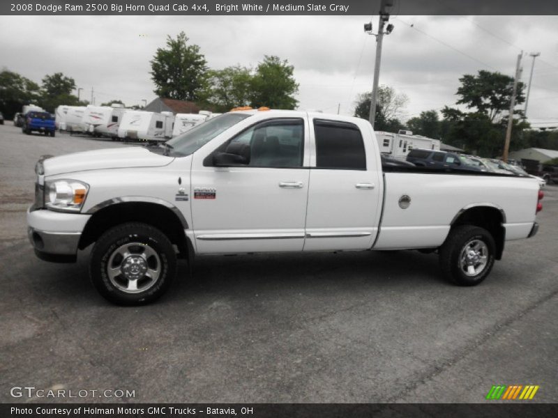 Bright White / Medium Slate Gray 2008 Dodge Ram 2500 Big Horn Quad Cab 4x4