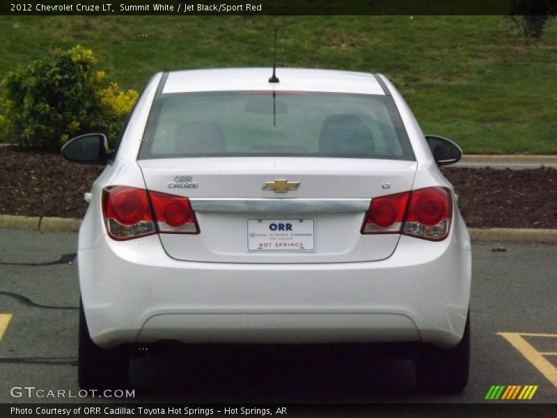 Summit White / Jet Black/Sport Red 2012 Chevrolet Cruze LT