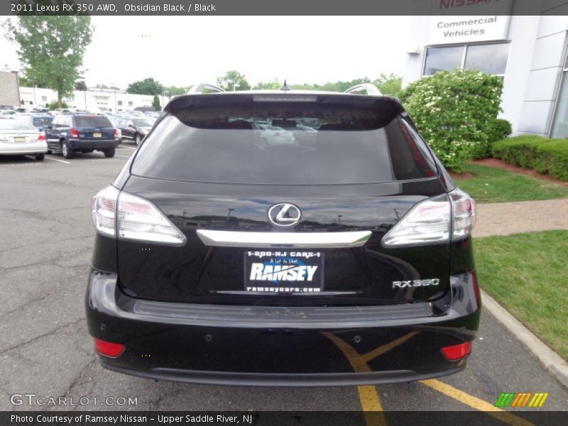 Obsidian Black / Black 2011 Lexus RX 350 AWD