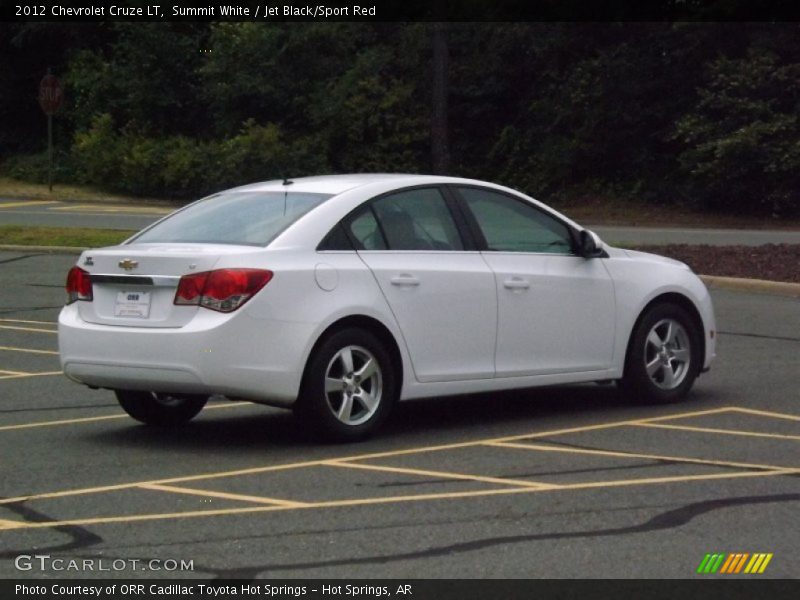 Summit White / Jet Black/Sport Red 2012 Chevrolet Cruze LT