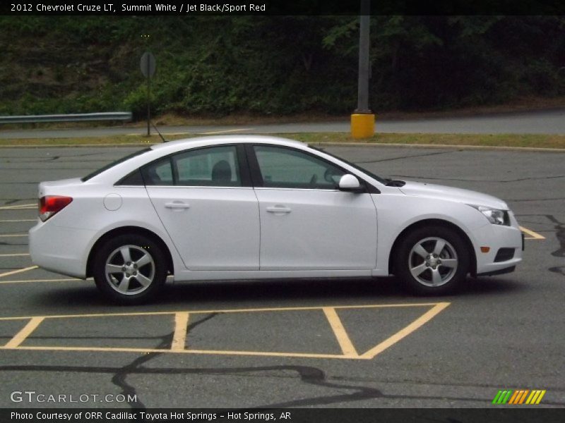 Summit White / Jet Black/Sport Red 2012 Chevrolet Cruze LT